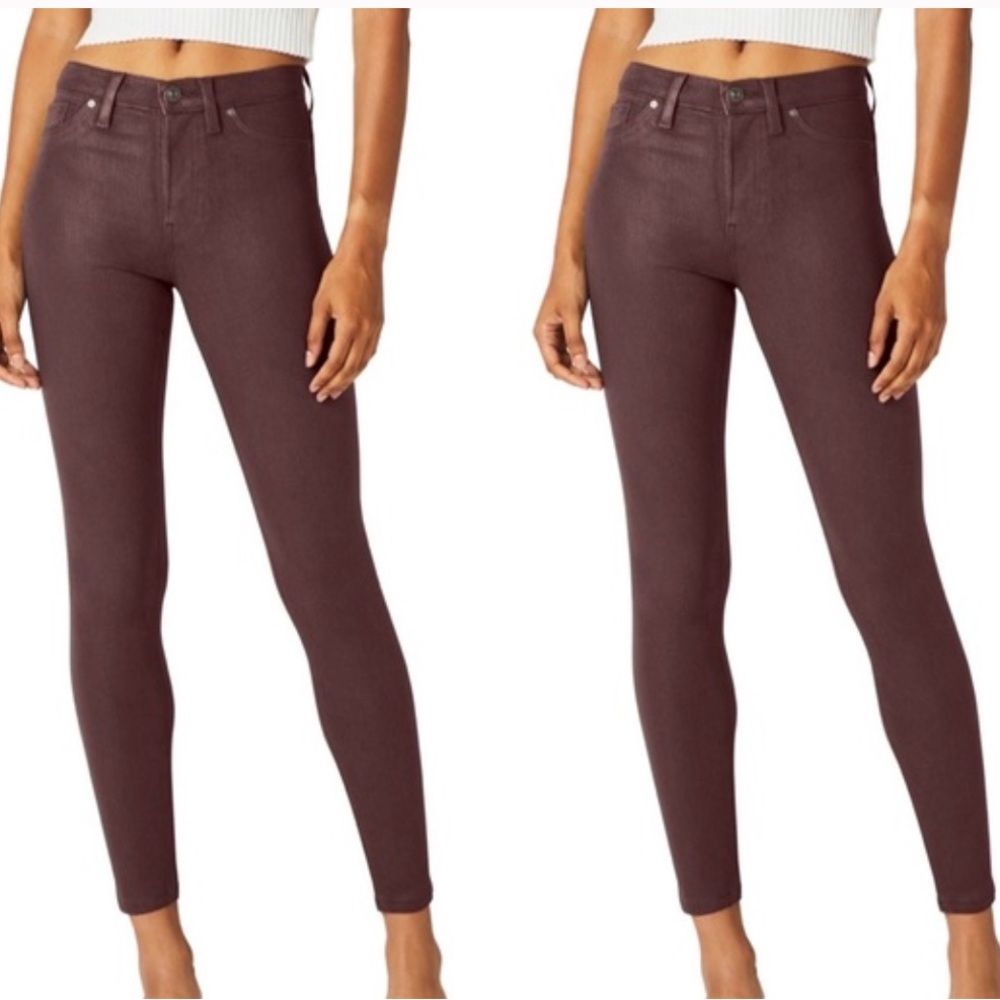 Lucky Brand Red Charlie Coated Skinny Jeans